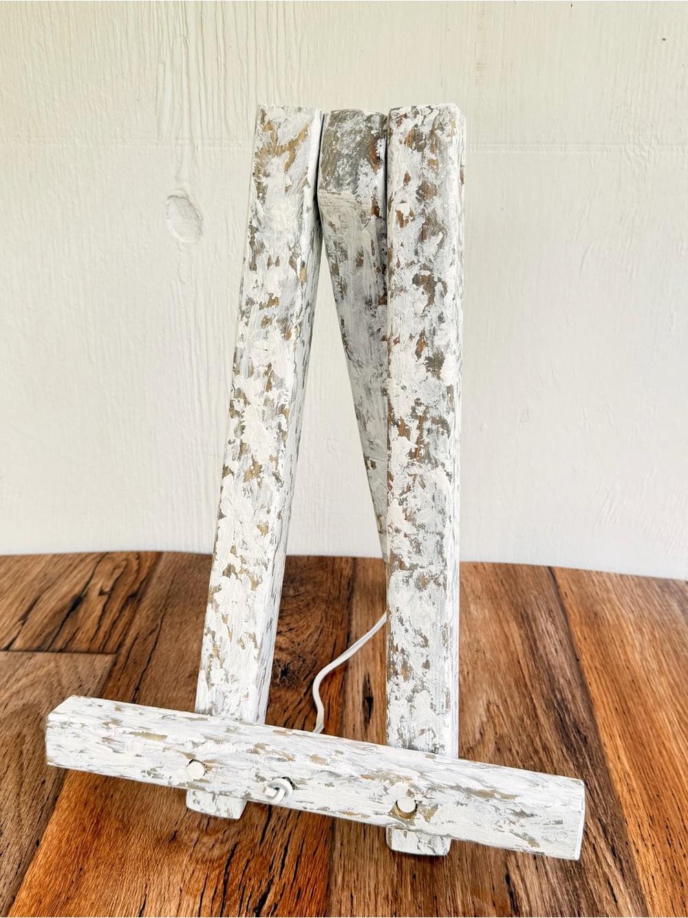 Farmhouse White Sturdy Tabletop Easel 15 inch tall Rustic decor